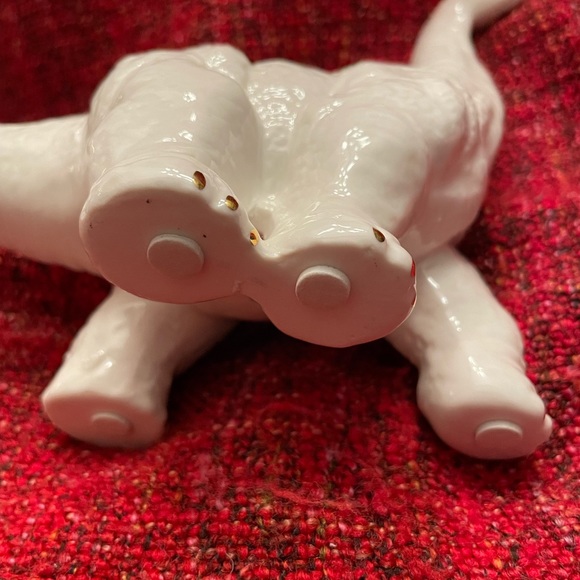 Brontosaurus Dinosaur Figurine Gold Tip Tail and painted nails! EUC. Like new - Picture 3 of 6